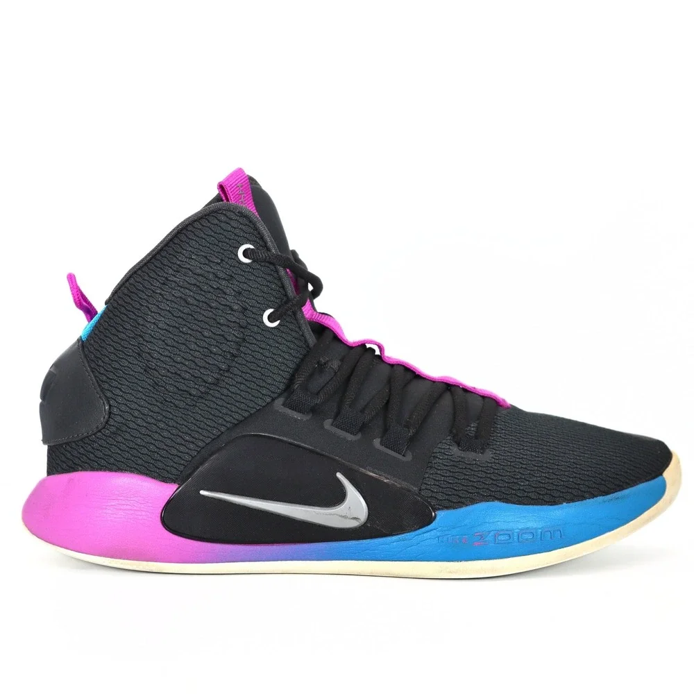 Nike Hyperdunk X Shoes Mens 9 Black Blue Pink High Top Basketball AO7893-002